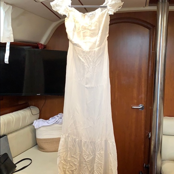 reformation butterfly dress white